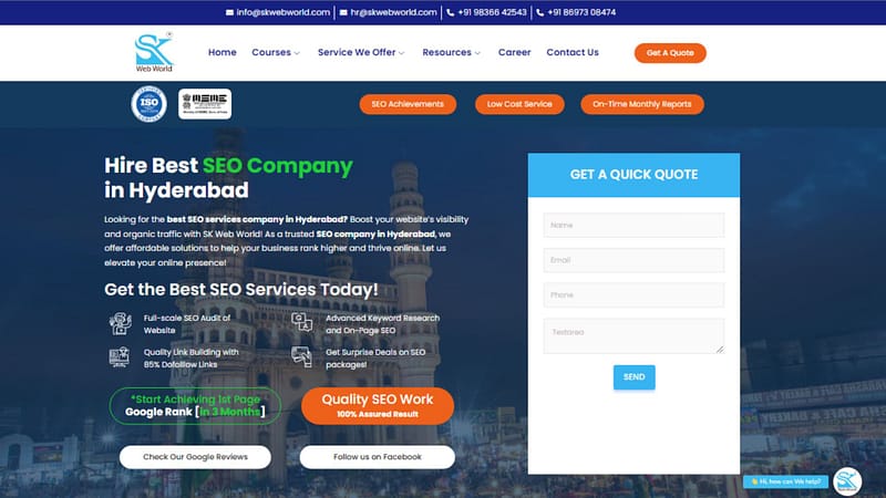 Hyderabad SEO Page